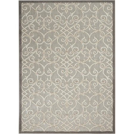 Palacedesigns 4 x 6 ft. Natural & Gray Indoor & Outdoor Area Rug - 4 x 6 ft. - Natural & Gray PA3665982